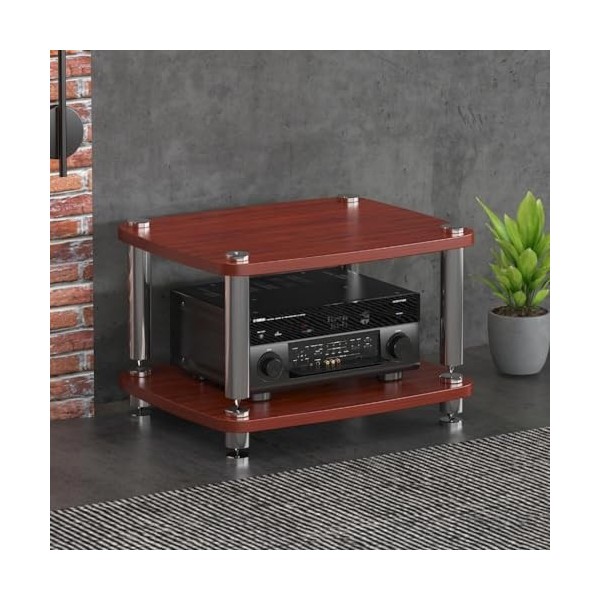 Armoire audio HiFi à 4 couches de qualité supérieure avec pieds absorbant les chocs – Organisez et amplifiez vos composants a