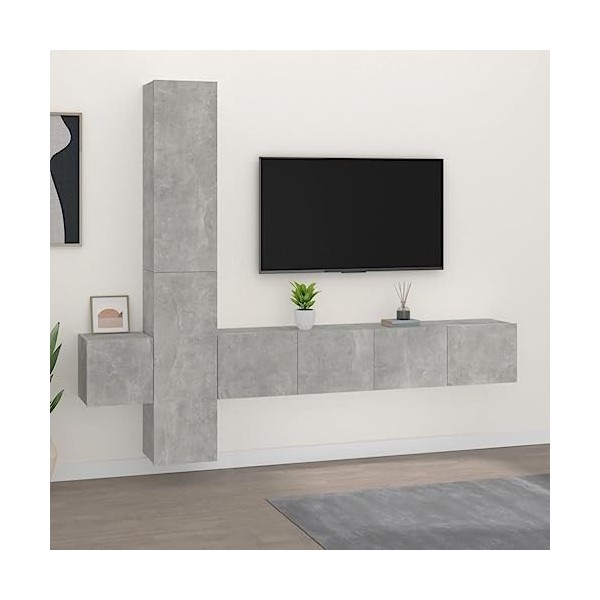 VEEKI Meuble TV, Meuble TV Suspendu, Meuble TV Industriel, Meuble TV Bois, Meuble Chambre, Convient pour Salon ou Chambre, En