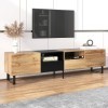 kubeier Buffet TV Vintage, Meuble TV Bois 190 cm avec tiroirs, Meuble lowboard Table TV Buffet Commode pour Salon Chambre