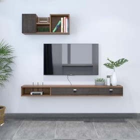 Étagère TV Flottante - Meuble TV Flottant Mural - Meuble TV Suspendu, Tableau Bas TV, Tableau TV, Meuble TV Flottant En Bois 