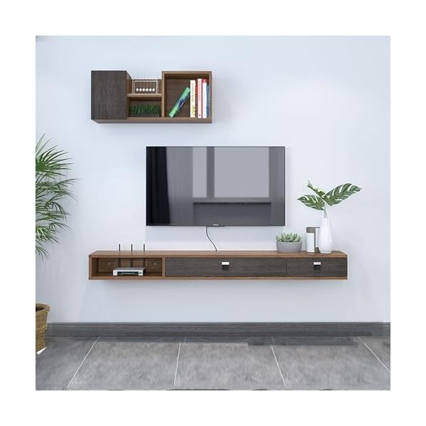 Étagère TV Flottante - Meuble TV Flottant Mural - Meuble TV Suspendu, Tableau Bas TV, Tableau TV, Meuble TV Flottant En Bois 