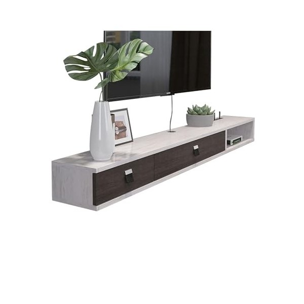 Étagère TV Flottante - Meuble TV Flottant Mural - Meuble TV Suspendu, Tableau Bas TV, Tableau TV, Meuble TV Flottant En Bois 