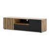 BB Loisir Meuble TV Noir/chêne Artisan 150x42x42cm AURIS Meuble Hi-FI sideboeard Commode sur Pied