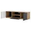 BB Loisir Meuble TV Noir/chêne Artisan 150x42x42cm AURIS Meuble Hi-FI sideboeard Commode sur Pied