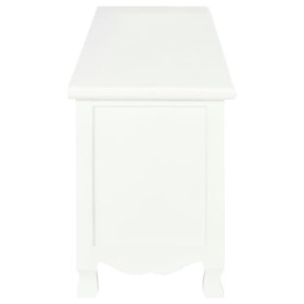 finlon [Meuble TV Moderne] Meuble TV en Bois Blanc – Console multimédia Minimaliste – Centre de Divertissement Contemporain –