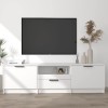 XLUMIO Centres de divertissement et meubles TV, meuble TV blanc, 140 x 35 x 40 cm, bois dingénierie