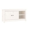 TEKEET Meuble TV en pin massif blanc 103 x 36,5 x 52 cm