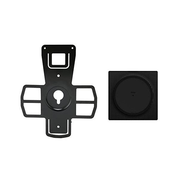 Supports Muraux Damplificateur Noirs, Support de Montage Mural Damplificateur sans Fil en Métal à Roulement Solide Polyvale