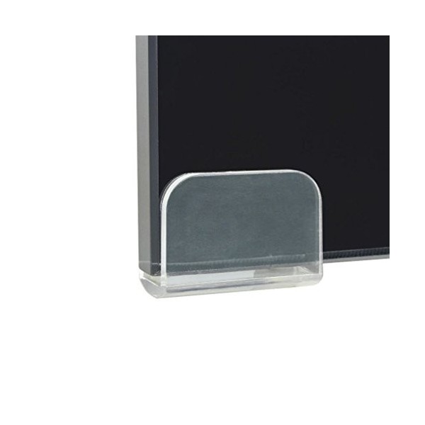 ROMELAREU Meuble TV/Support pour Moniteur 80 x 30 x 13 cm Verre Noir Meubles Meubles Audio/vidéo et pour Home cinéma