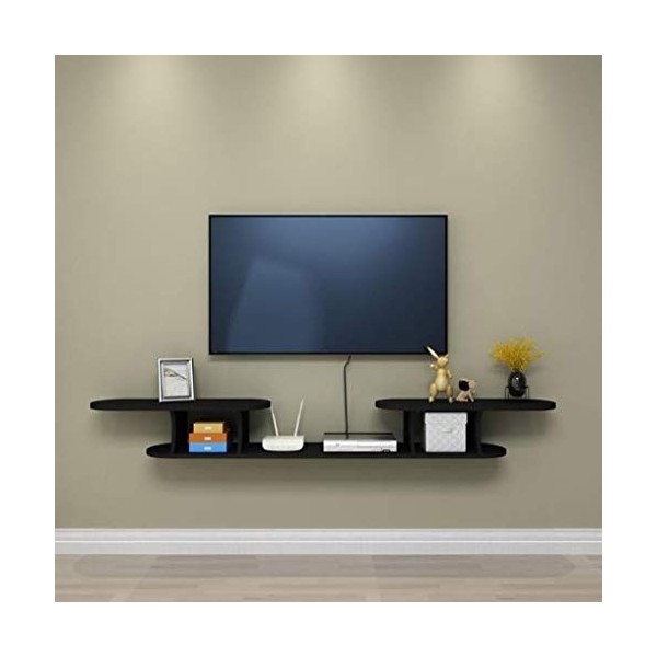 Étagère Flottante Meuble de télévision Mural Étagère Murale Set Top Box routeur Étagère pour Lecteur DVD Photo Jouet Vase Eta