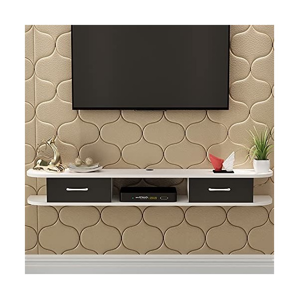 WANGPP Meuble TV Flottant/étagère Murale Meuble TV,avec Porte Et Unité De Rangement Console Audio/vidéo Console Multimédia Co