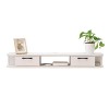 Meuble de télévision Mural en Bois Massif Console TV Meuble TV Étagère Murale Étagère Flottante Rack de Suspension Set Top Bo