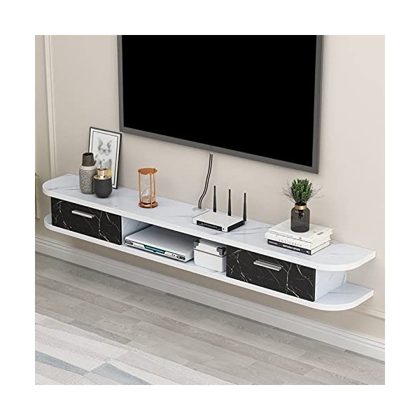 Meuble TV Flottant Étagère TV Murale Centre de Divertissement, Étagère TV Flottante pour Rangement Unito/Console Vidéo Boîte 