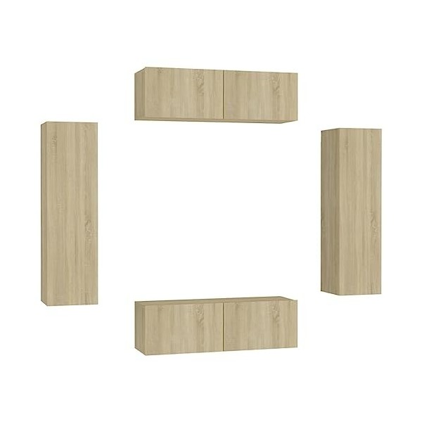 VEEKI Meuble TV, Meuble TV Suspendu, Meuble, Meuble TV avec Rangement，Meuble Industriel, Convient pour Salon ou Chambre, Ense