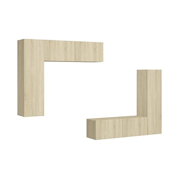 VEEKI Meuble TV, Meuble TV Suspendu, Meuble, Meuble TV avec Rangement，Meuble Industriel, Convient pour Salon ou Chambre, Ense