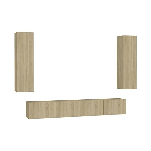 VEEKI Meuble TV, Meuble TV Suspendu, Meuble, Meuble TV avec Rangement，Meuble Industriel, Convient pour Salon ou Chambre, Ense