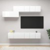 Meuble TV, Meuble TV Suspendu, Meuble TV Blanc, Meuble TV Industriel, Meubles de Salon, Salon, Chambre, Cadre en Acier, vidaX