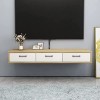 Kamnik Meuble TV Mural Meuble TV Flottant fixé au Mur, Console multimédia, étagère de Rangement pour Divertissement, Meuble T