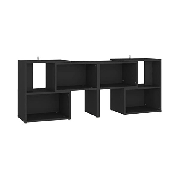 Keyur Meuble TV, Banc TV Buffet Bas Support de Télévision Meuble Télé Meuble TV Noir 104x30x52 cm Aggloméré