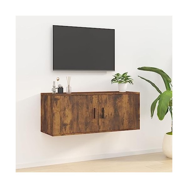 VEEKI Meuble TV, Meuble TV Suspendu, Meuble, Meuble TV avec Rangement，Meuble Industriel, Convient pour Salon ou Chambre, Mura