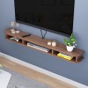 EGOMED Meuble TV Flottant Meuble TV en Bois Composants détagère Flottante Meuble TV Console multimédia Murale Unité Centrale
