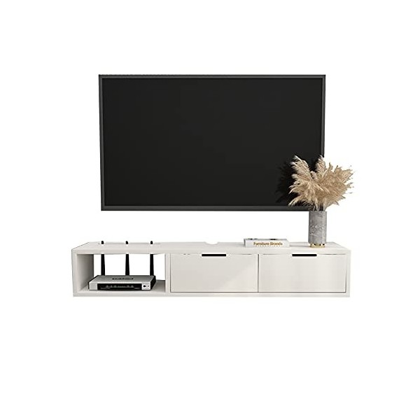 Bxzzj Meuble TV en bois, console centrale de divertissement, convient pour hôtel/bureau/salon taille : 120 cm 