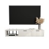 Bxzzj Meuble TV en bois, console centrale de divertissement, convient pour hôtel/bureau/salon taille : 120 cm 