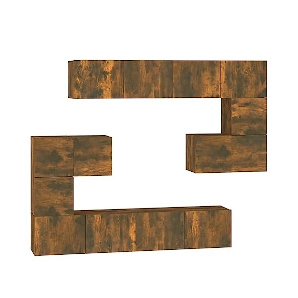 Générique Meuble TV Mural Chêne fumé Bois dingénierie,81.7 KG,3114587, Meubles, Meubles TV
