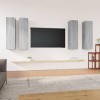 Camerina Meubles TV 4 pcs Sonoma Gris 30,5x30x110 cm Bois dingénierie,Meuble TV,Table Basse Salon Meuble TV,Table Basse LED 