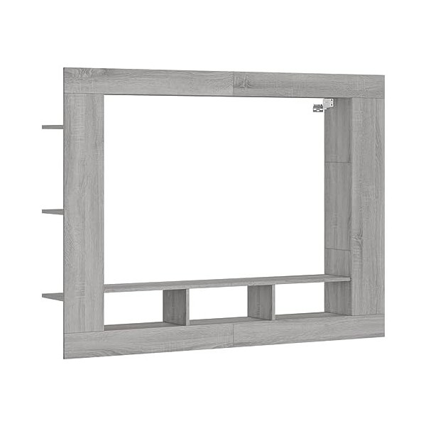 MATTUI Meubles-TV Meuble TV Gris Sonoma 152x22x113 cm Bois dingénierie