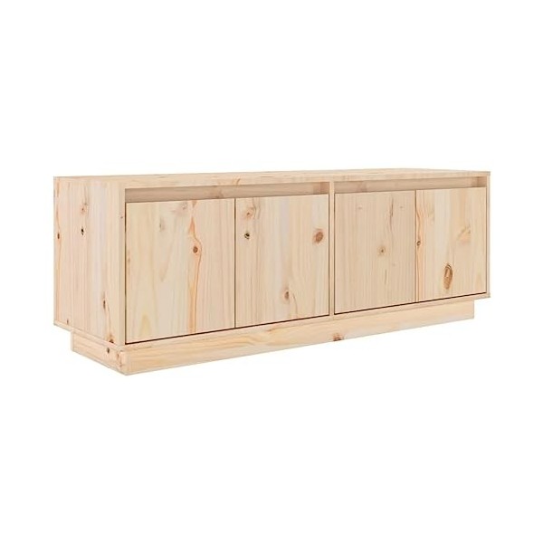 TECHPO Centres de divertissement et meubles TV, meuble TV 110 x 34 x 40 cm en pin massif
