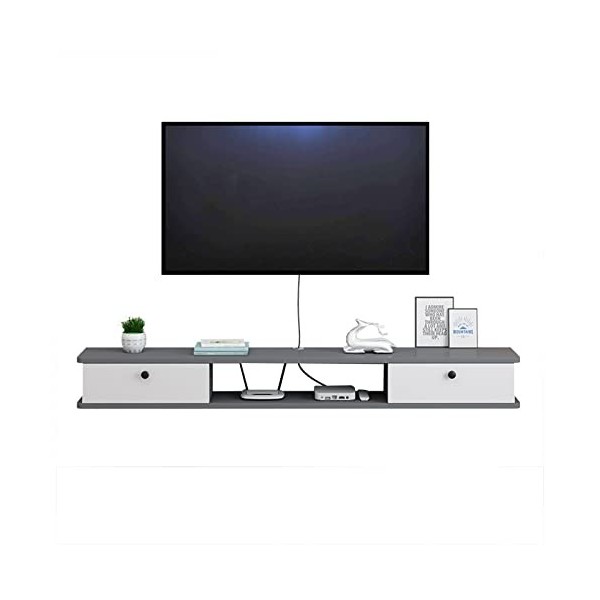 Kamnik Meuble TV Mural Meuble TV Mural, Meuble TV Flottant, Décodeur, Console Media Center, Facile à Assembler/C/120Cm