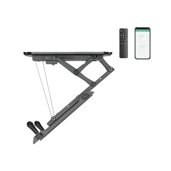 Maclean MC-880T Support électrique pour TV, Support TUYA, Max VESA 600x400, pour Murs inclinés, télécommande, 32"-70", 35kg,