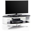 MDA Designs Orbit 1100BW Meuble TV avec côtés elliptiques pour écrans plats jusquà 140 cm Noir brillant