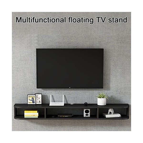 Meuble TV Flottant Étagère TV Murale Centre De Divertissement, Composant De Meuble TV Flottant pour Boîte De Câble De Console