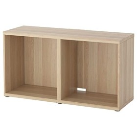 Ikea BESTÅ Banc TV 120 x 40 x 64 cm Effet chêne teinté blanc