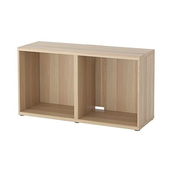 Ikea BESTÅ Banc TV 120 x 40 x 64 cm Effet chêne teinté blanc