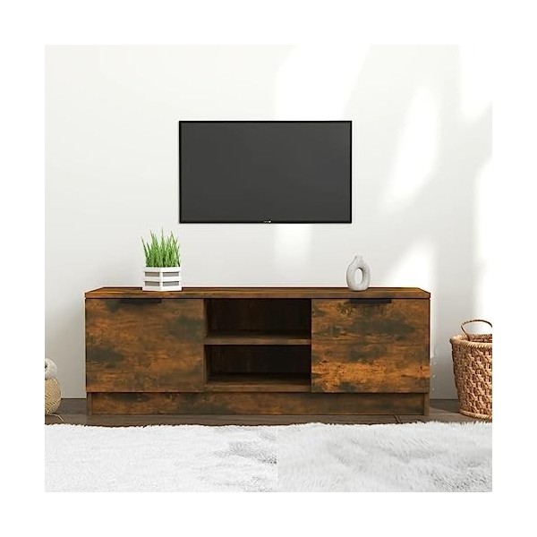 Meuble TV,Étagère TV Flottante, Support de Télévision Flottant Fixé au Mur Centre de Console Multimédia de Divertissement Gra