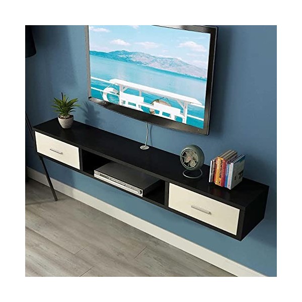 MABIBI YJ Meuble TV flottant, meuble TV mural, étagère flottante, meuble de centre de divertissement multimédia pour salon, c