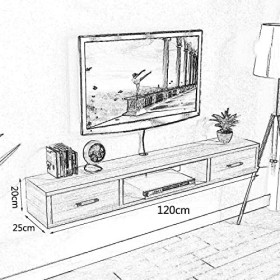 MABIBI YJ Meuble TV flottant, meuble TV mural, étagère flottante, meuble de centre de divertissement multimédia pour salon, c