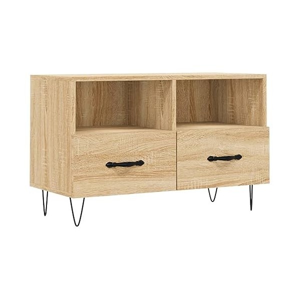 vidaXL Meuble TV Chêne Sonoma 80x36x50 cm Bois dingénierie