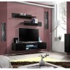 ASM Petit mobilier Meuble TV avec LED - 2 Portes - Noir