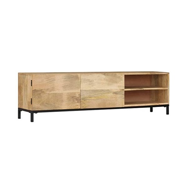 mewmewcat Meuble TV 145 x 30 x 41 cm Bois Massif de manguier