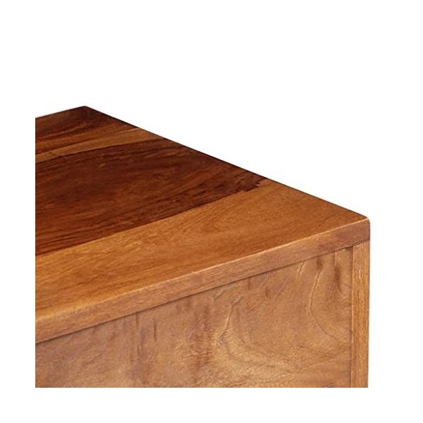 lvssiao Meuble de salon, meuble TV 160 x 30 x 45 cm en bois massif sheesham Meuble TV en bois pour salon chambre à manger