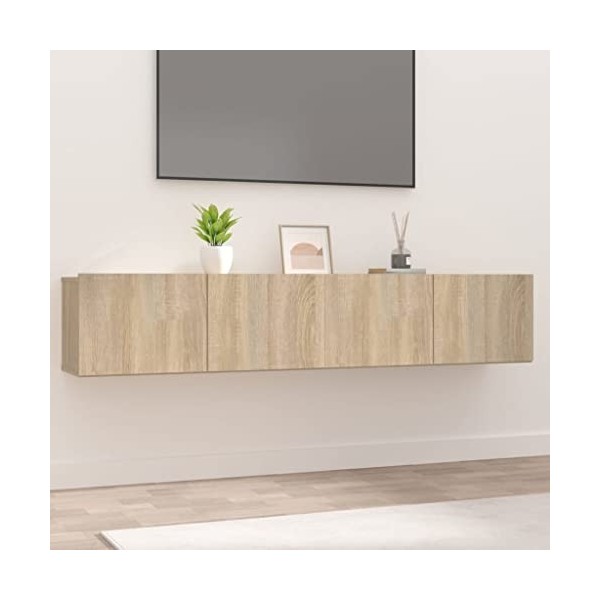 Meubles-TV Meuble TV 2 pièces Chêne Sonoma 80x30x30 cm Bois dingénierie
