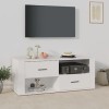 Meuble TV blanc 100 x 35 x 40 cm en bois dingénierie