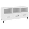 Générique Meuble TV Blanc 102x35x50 cm Bois dingénierie,25 KG,812609, Meubles, Meubles TV