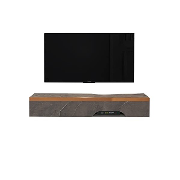 SORVA Meuble TV Mural Meuble TV Flottant - 39,3/47,2/55,1 Pouces Console multimédia pour Centre de Divertissement Mural, étag