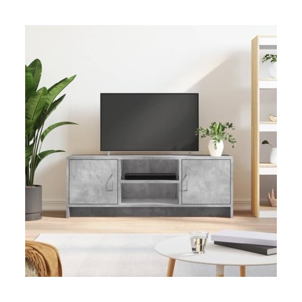 VEEKI Meuble TV, Meuble TV Suspendu, Meuble TV Industriel, Meuble TV Bois, Meuble Chambre, Convient pour Salon ou Chambre, Gr