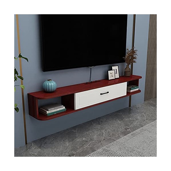 EGOMED Meuble TV Flottant Meuble TV Flottant, Étagère TV Flottante Support Mural Unité de Divertissement Console TV Suspendue